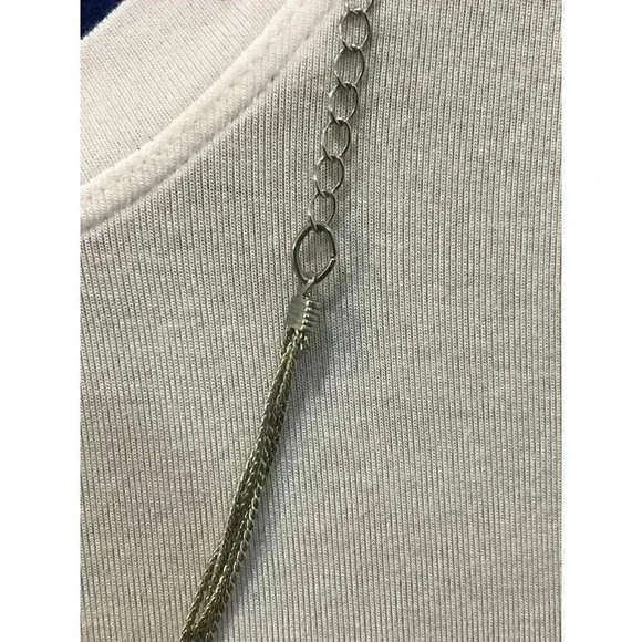 Multistrand Black White Clear Beaded Faceted Bead Necklace with Extender - Picture 16 of 16